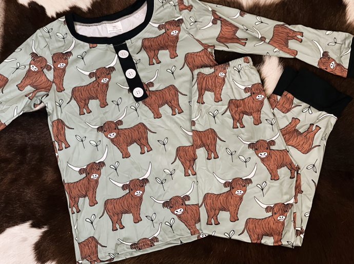 Highland Cow Pajama Set