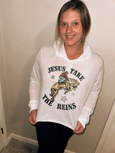 Load image into Gallery viewer, Jesus Take the Reins Hoodie
