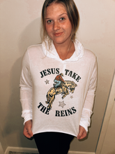 Load image into Gallery viewer, Jesus Take the Reins Hoodie
