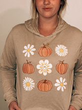 Load image into Gallery viewer, Daisy Pumpkin Cropped Hoodie
